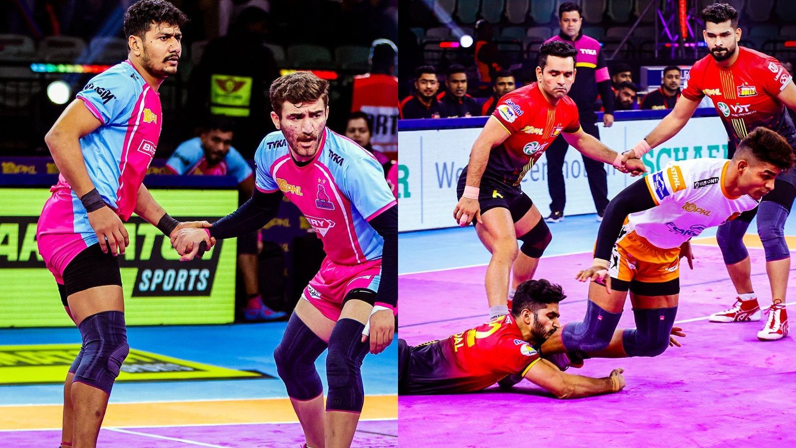 Pro Kabaddi League: Jaipur Pink Panthers regain pole position with win over Dabang Delhi; Puneri Paltan down Bengaluru Bulls Pro Kabaddi League: Jaipur Pink Panthers regain pole position with win over Dabang Delhi; Puneri Paltan down Bengaluru Bulls