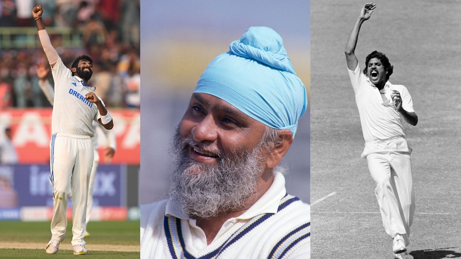 Full list of Indian bowlers who achieved No.1 ICC Ranking in international cricket; check here Indian pacer Jasprit Bumrah (Left), Late great Bishan Singh Bedi (M) and Legend Kapil Dev. (File Photo: Getty Images)