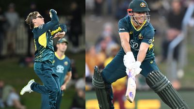 David Warner's special, Adam Zampa's wizardry power Australia to thrilling win against West Indies in T20I opener Australia's Adam Zampa (left) and David Warner in action during first T20I against West Indies. (Getty)