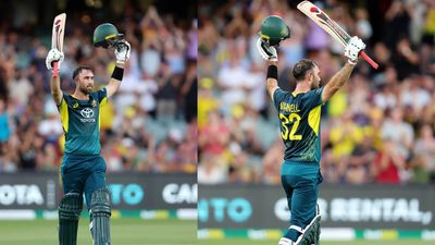 World Record Alert: Glenn Maxwell equals Rohit Sharma's mega feat with lightning century against West Indies in 2nd T20I Australia's Glenn Maxwell celebrates after scoring a century in 2nd T20I vs West Indies at Adelaide Oval on February 11. (Getty)