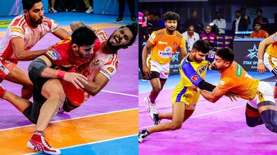Pro Kabaddi League: Gujarat Giants qualify for playoffs with 22-point win over Bulls; Puneri Paltan in semi-final after thrashing Thalaivas by 27 points Gujarat Giants and Puneri Paltan registered wins in PKL on Sunday.