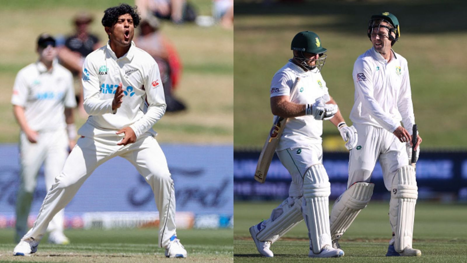 NZ vs SA: After double century in 1st Test, Rachin Ravindra bags 3 wickets on Day 1 of 2nd Test as New Zealand restrict South Africa to 220/6 Rachin Ravindra starred with the ball for New Zealand on Day 1 of 2nd Test against South Africa.