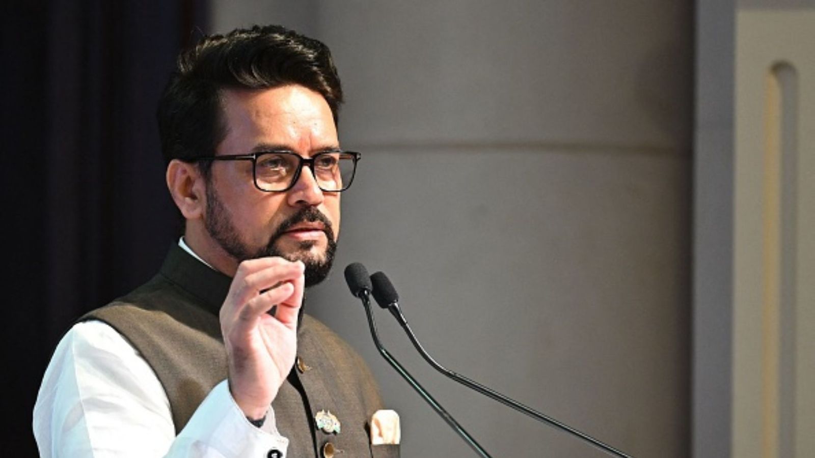 IPC turns down Indian Sports Ministry's proposal for ad hoc committee to manage Paralympic Committee of India Sports Minister Anurag Thakur in this frame. (Getty Images)