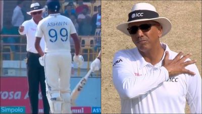 Big blow to India in Rajkot Test, R Ashwin’s this mistake leads to five-run penalty R Ashwin trying to talk the umpire out of five-run peanlty (Screengrab: X)