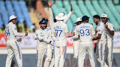 Massive blow to India as superstar player pulls out of ongoing 3rd Test against England midway Indian players celebrate the wicket of Ollie Pope during the second day of the third Test in Rajkot on February 16. (Getty)