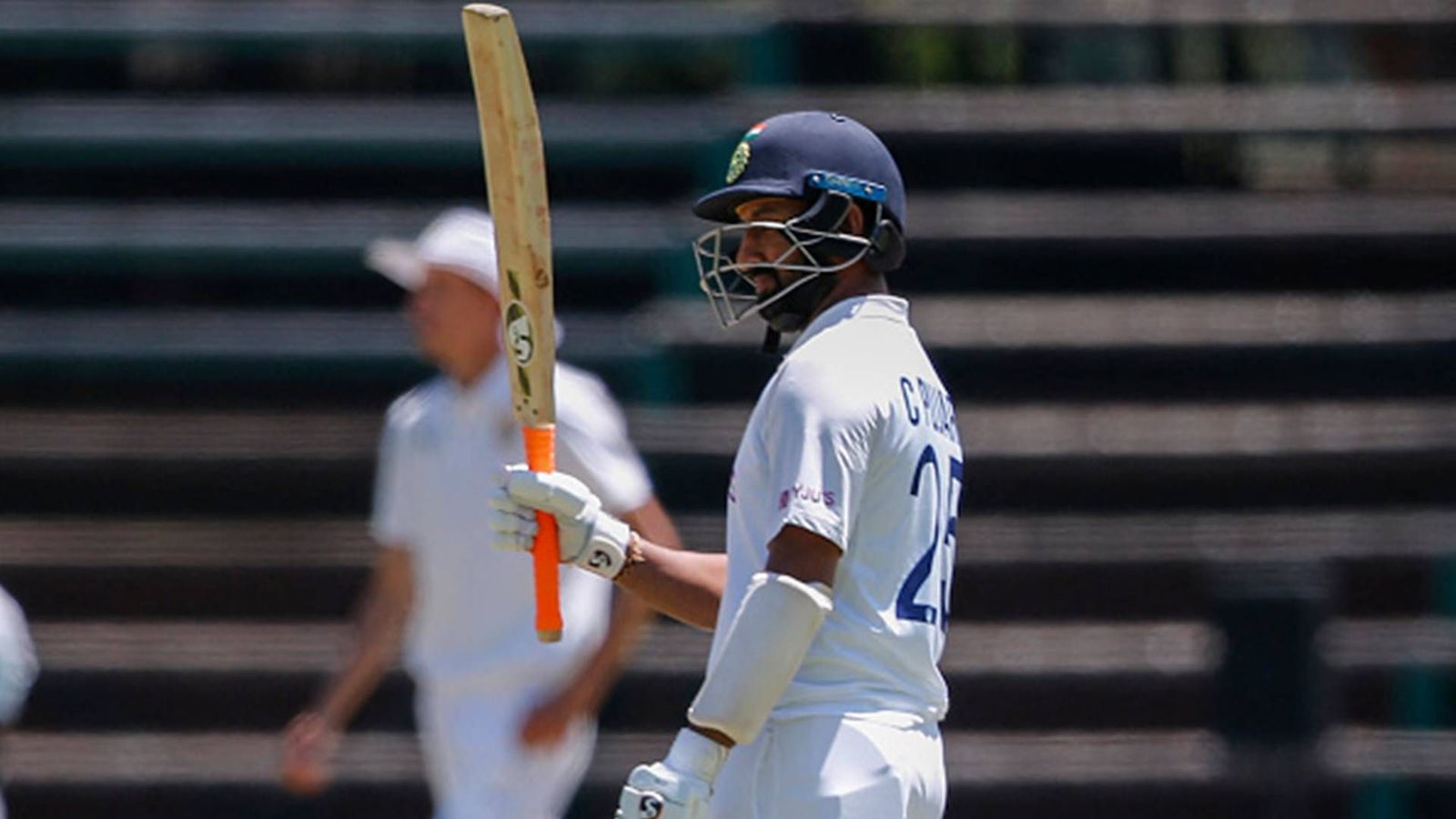 Out-of-favour Cheteshwar Pujara turns on ODI mode in Ranji Trophy, scores century with over 100 strike rate batting at no.6 in Rajkot Cheteshwar Pujara acknowledges the crowd after reaching fifty (File Photo: Getty Images)