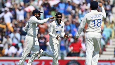 IND vs ENG: Ravindra Jadeja breaks Virat Kohli's record with 10th Man of the Match award in Tests; achieves milestone in quickest time India's Ravindra Jadeja (C) celebrates with India's captain Rohit Sharma (L) and India's Virat Kohli (R).
