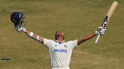 Test Rankings: Yashasvi Jaiswal takes massive leap after back-to-back double tons in Test series vs England, Jadeja too improves India's Yashasvi Jaiswal celebrates reaching his double century during Day 4 of the 3rd Test against England on February 18. (Getty)