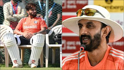 'One thing he has to understand is...': India batting coach Vikram Rathour on 'good player' Rajat Patidar's rough start to Test career Rajat Patidar padded up for practice session; Vikram Rathour in pre-match press conference (Getty Images)