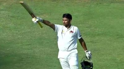 Musheer Khan strikes back, converts U-19 World Cup final grief into match-saving century for Ajinkya Rahane’s team Mumbai's batting sensation Musheer Khan celebrates after scoring a century in Ranji Trophy quarterfinal match vs Baroda on February 23. (X)