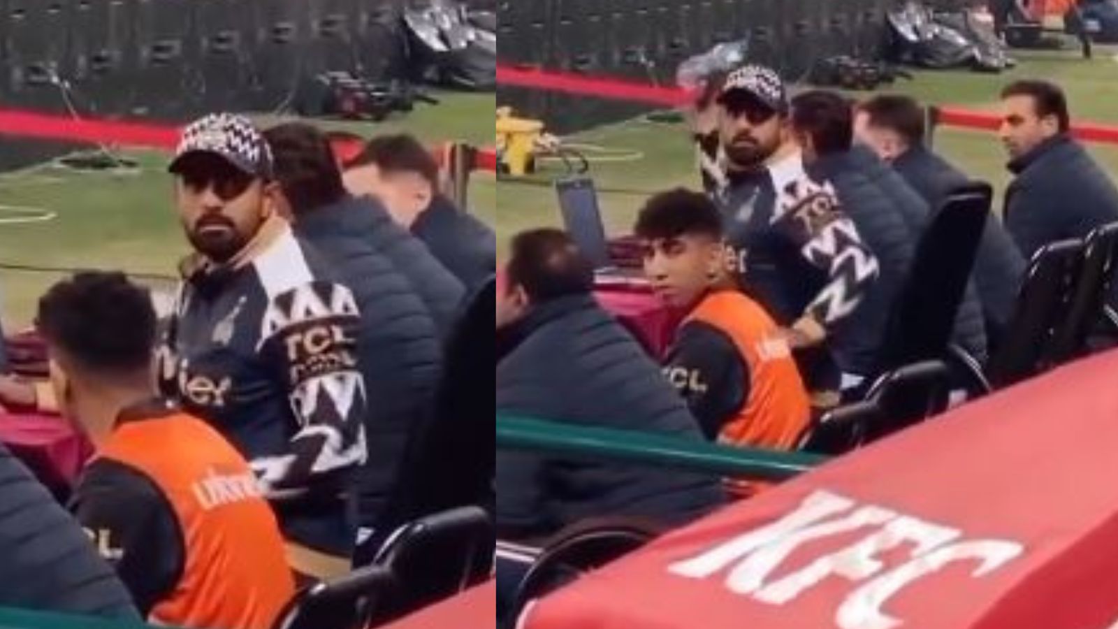 WATCH: Angry Babar Azam threatens fans to hit with bottle after being verbally abused during PSL 2024 match, video goes viral Peshawar Zalmi captain Babar Azam in this frame. (Screengrab-X)