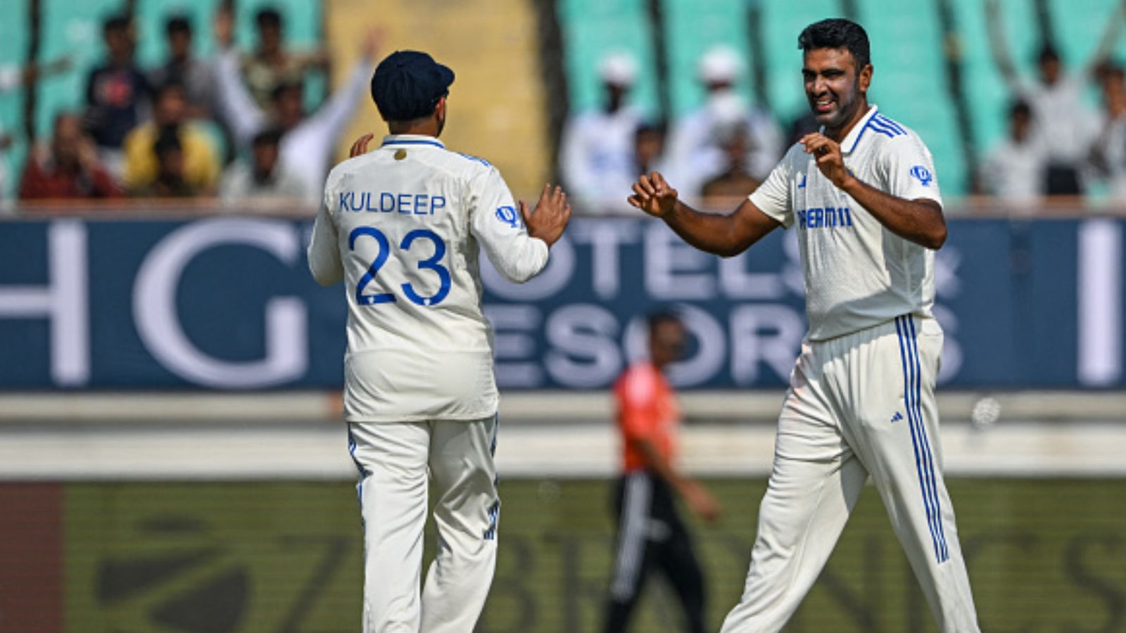 'Stole away fifer from him...': R Ashwin after pipping Kuldeep's 4-fer to take five-wicket haul to rock England in 4th Test 'Stole away fifer from him...': R Ashwin after pipping Kuldeep's 4-fer to take five-wicket haul to rock England in 4th Test