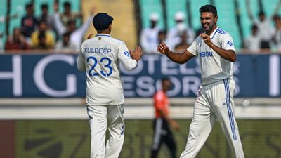 'Stole away fifer from him...': R Ashwin after pipping Kuldeep's 4-fer to take five-wicket haul to rock England in 4th Test India's star spinners Kuldeep Yadav (left) and R Ashwin in this frame. (Getty)