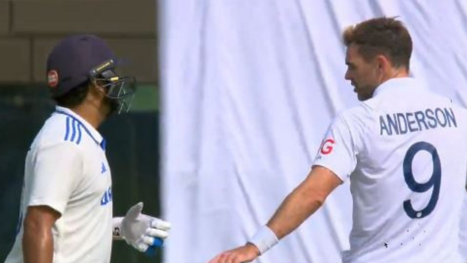 WATCH: James Anderson tries to sledge Rohit Sharma, later gets smashed for a cracking six in epic response in Ranchi Test England's veteran pacer James Anderson (right) spotted sledging India skipper Rohit Sharma in this frame. (Screengrab-X)