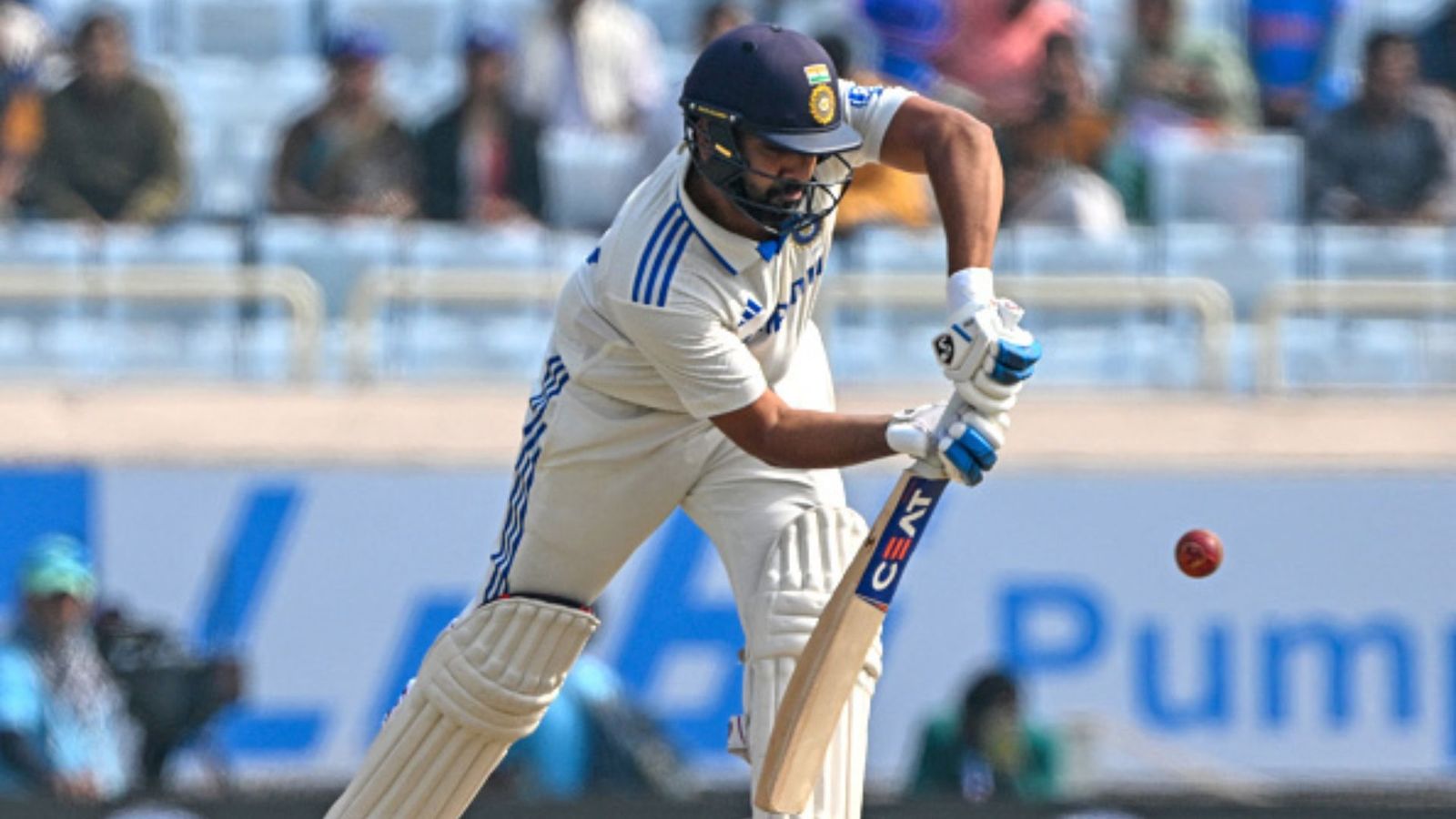 Rohit Sharma bags sensational milestone with 17th Test half-century in India's victory over England in Ranchi India's captain Rohit Sharma plays a shot during 4th Test against England. (Getty Images)