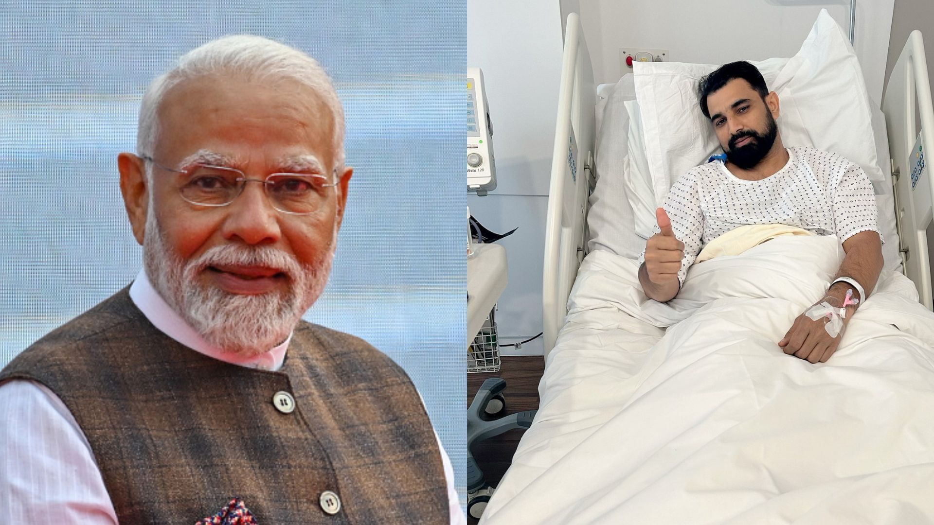 PM Narendra Modi drops special get-well-soon message to Mohammed Shami, says ‘confident you'll overcome…’ Indian Prime Minister Narendra Modi wished speedy recovery for Mohammed Shami after his ankle surgery. (Photo Courtesy: Twitter)