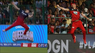RCB's Georgia Wareham nearly pulls off AB de Villiers' 6-year-old 'gravity-defying' catch on boundary, watch video RCB's Georgia Wareham and AB De Villiers' sensational fielding effort on the boundary (Photo Courtesy: WPL, X)