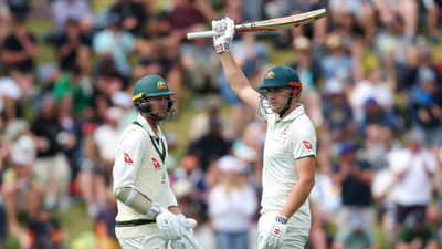 NZ vs AUS: Hazlewood-Green's record-breaking 10th wicket partnership frustrates Kiwis as Australia take 383-run lead, later left NZ reeling at 29/5 Australia's Cameron Green celebrates his 150 with Josh Hazlewood during Day 2 of the First Test against New Zealand on March 1 in Wellington. (Getty)