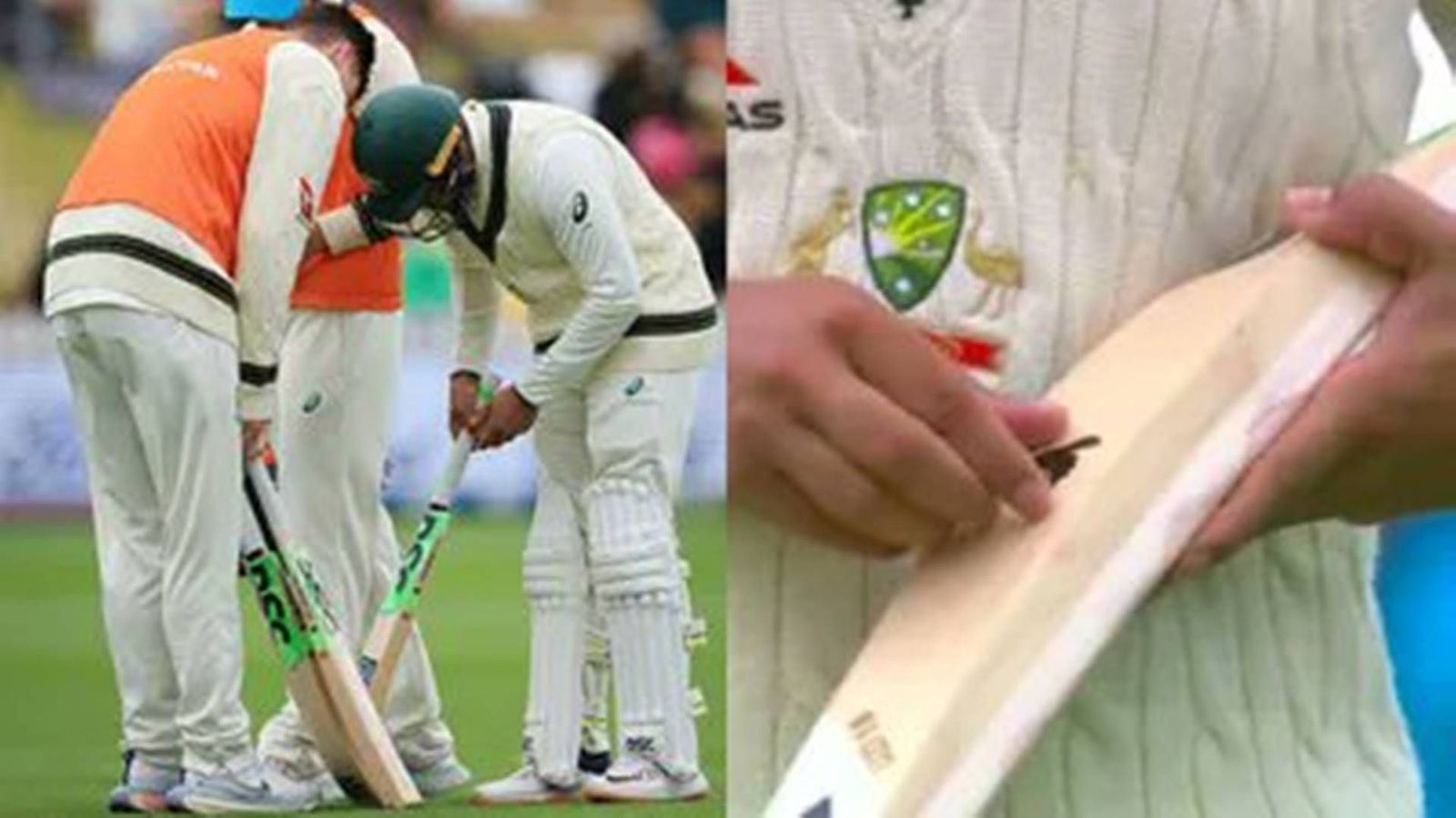 Why Usman Khawaja was forced to remove sticker from his replacement bat on Day 3 of Wellington Test? Usman Khawaja removes the dove sticker off his bat (Getty Images, Screengrab: X)
