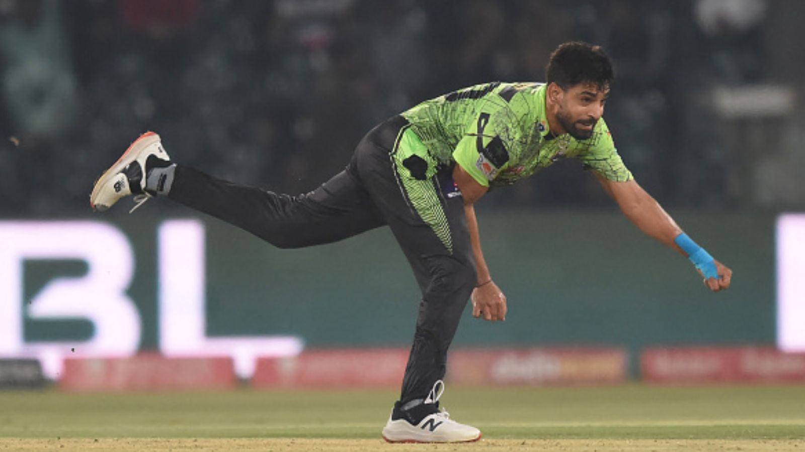 PCB refuses to bear Haris Rauf's injury expenses after Lahore Qalandars’ owner slammed Pakistan's cricket board Lahore Qalandars' star pacer Haris Rauf in this frame. (Getty)