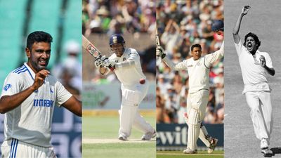 IND vs ENG: R Ashwin on cusp on 100 Tests, a look at 13 Indian players who achieved this feat before (L-R) India's R Ashwin, Sachin Tendulkar, Anil Kumble, Kapil Dev. (File Photo: Getty Images)