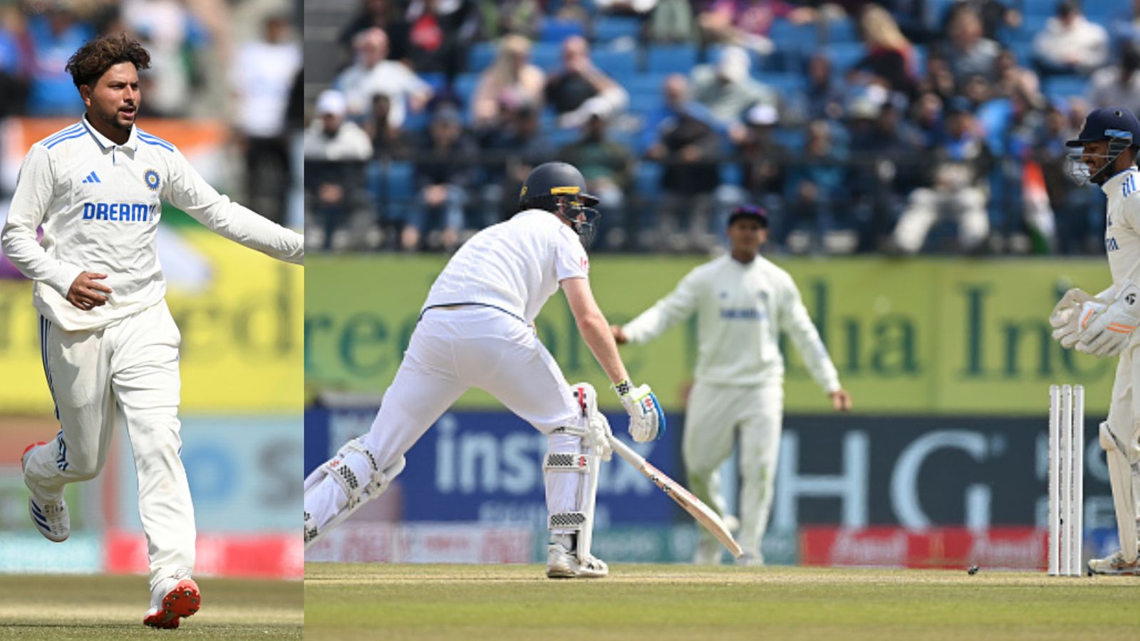 Kuldeep Yadav thrilled after dismissing this England batter on Day 1 of 5th Test, says 'to get him out you have to..' England's Zak Crawley (centre) is bowled by Kuldeep Yadav (left) during Day 1 of the 5th Test against England. (Getty)