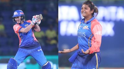 WPL 2024: Sciver Brunt's all-round heroics, Saika Ishaque's three-fer help Mumbai Indians topple UP Warriorz to grab 2nd spot in points table Mumbai Indians' Nat Sciver Brunt (left) and Saika Ishaque in this frame. (WPL)