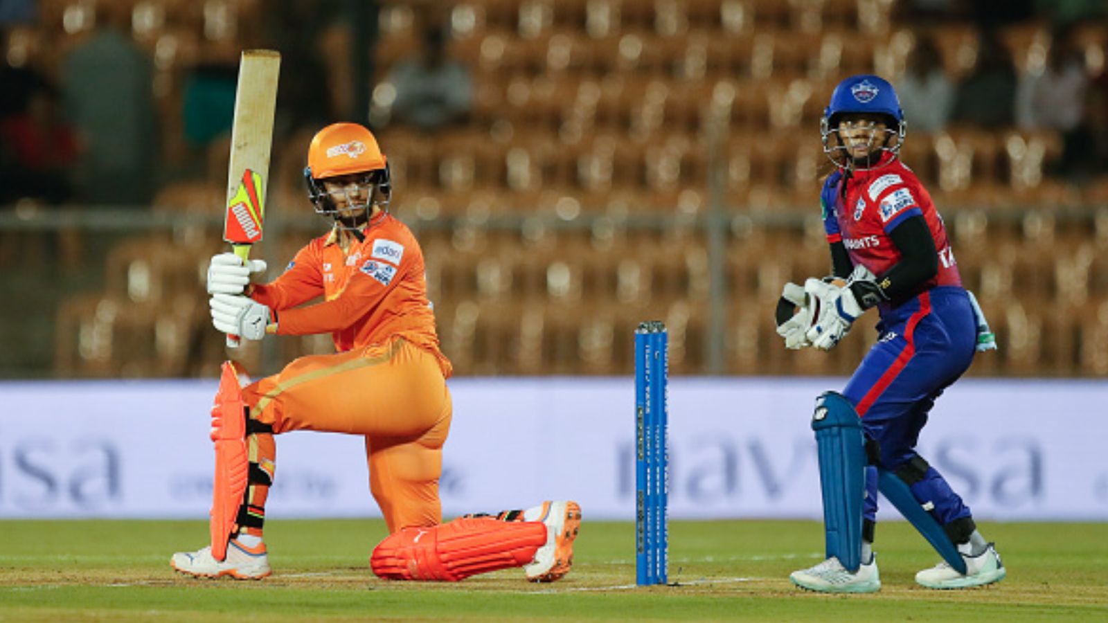 Massive blow to Gujarat Giants as star player ruled out of WPL 2024, Vidarbha batter roped in as replacement Gujarat Giants' Harleen Deol plays a shot during the WPL match against Delhi Capitals in this file photo. (Getty)