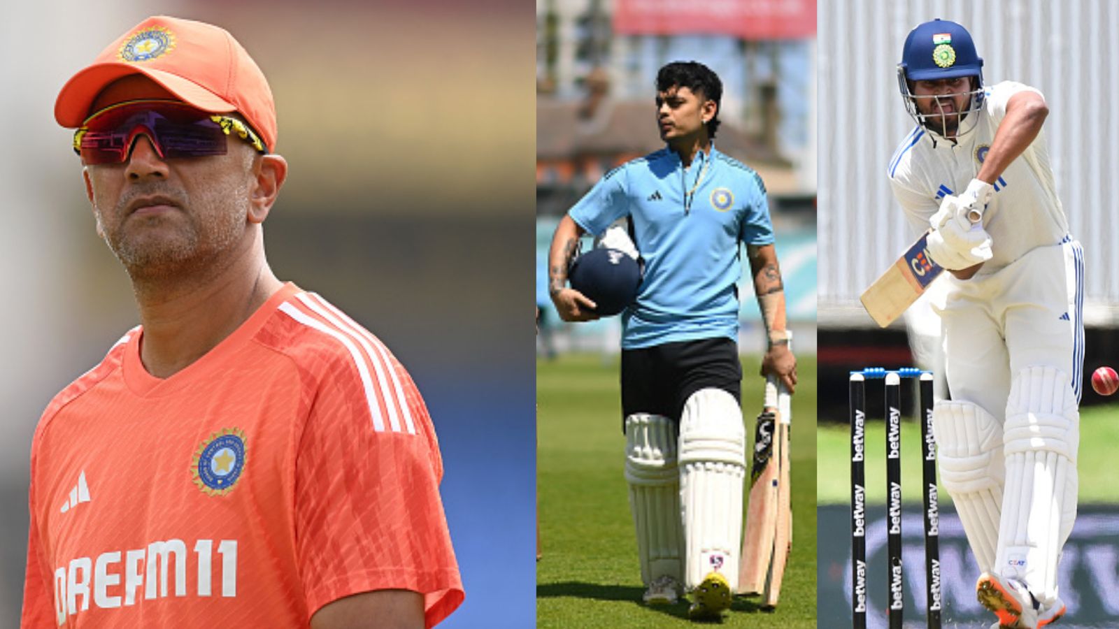 Rahul Dravid reacts to Ishan Kishan, Shreyas Iyer losing central contracts, says 'We need to hear the players...' India's head coach Rahul Dravid (left) and star batters Ishan Kishan (centre) and Shreyas Iyer in this frame. (Getty)