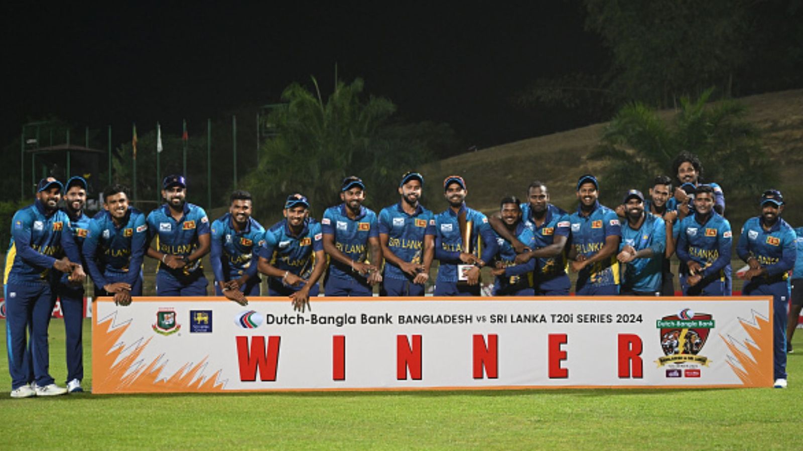 BAN vs SL: Sri Lanka hilariously trolls Bangladesh with 'time-out' celebration after winning T20I series at latter's home turf Sri Lanka players with 'time-out' celebration.