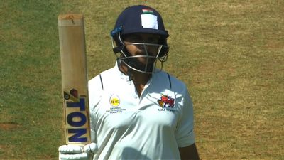 Shardul Thakur's 69-ball 75 rescues Mumbai after massive batting collapse as 13 wickets fall on Day 1 of Ranji Trophy final Shardul Thakur celebrates his half-century (Photo Courtesy: BCCI Domestic, X)