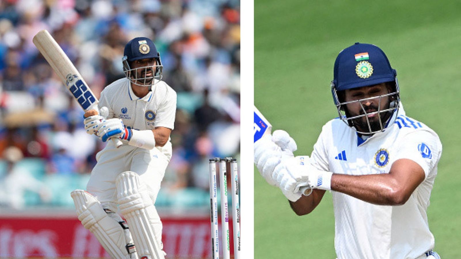 Ranji Trophy Final: Shardul Thakur strongly lashes out at Ajinkya Rahane and Shreyas Iyer's critics, says 'it's easy to...' Ajinkya Rahane (L) and Shreyas Iyer (R).