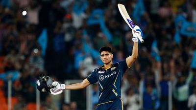 IPL 2024, GT Squad: Gujarat Titans’ complete list of players, big buys, purse left; check all details here Gujarat Titans' Shubman Gill raises his bat to celebrate scoring a century against Mumbai Indians during the IPL 2023. (File Photo: Getty Images)