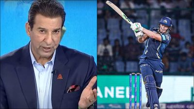 David Miller postponed his wedding to play BPL? Wasim Akram claims SA batter offered $150,000 to play three matches Wasim Akram in a post-match show; David Miller plays a shot (Screengrab: X, File Photo: Getty Images)