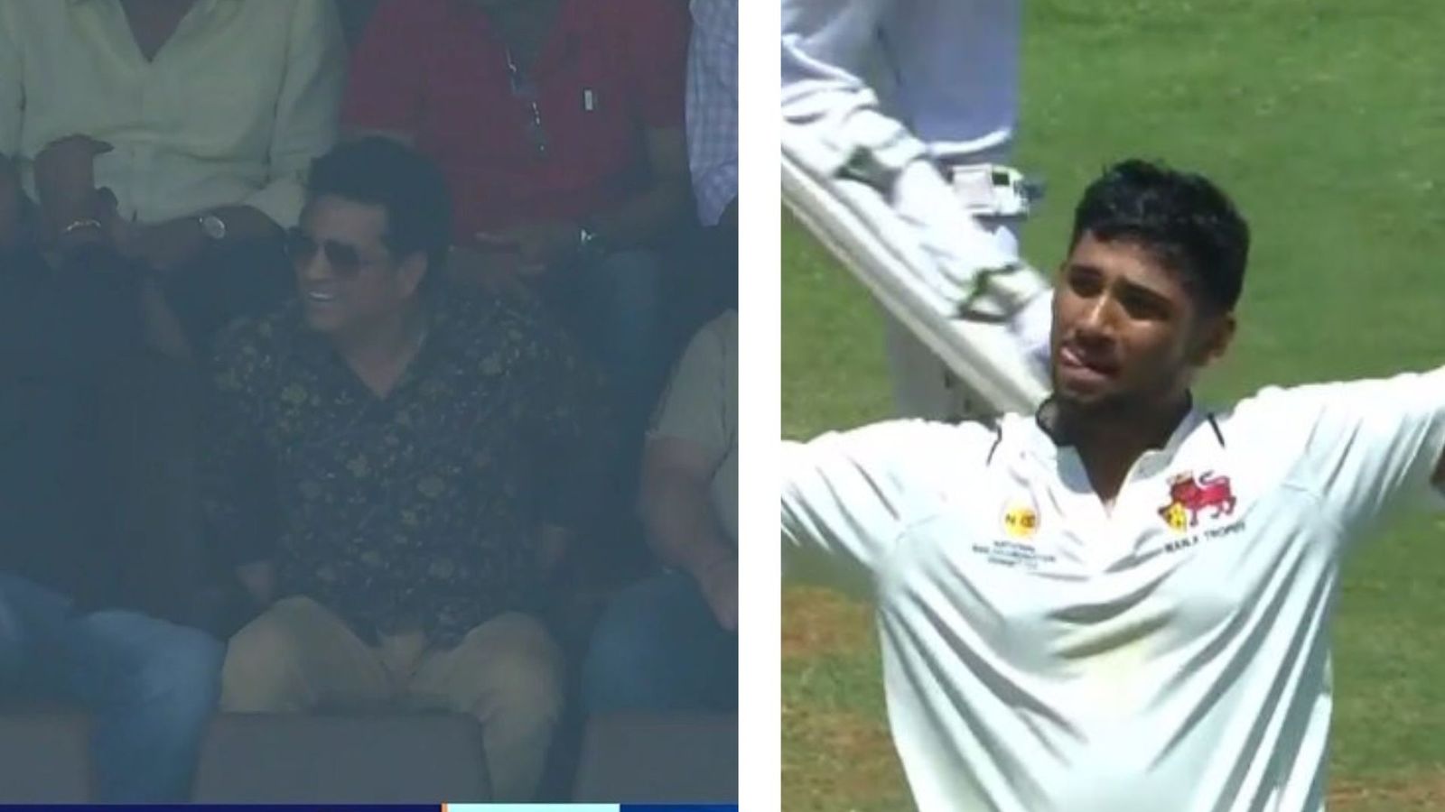 Ranji Trophy Final: Musheer Khan reveals how watching Sachin Tendulkar on big screen at Wankhede Stadium fueled him to score century Sachin Tendulkar (L) and Musheer Khan (R).