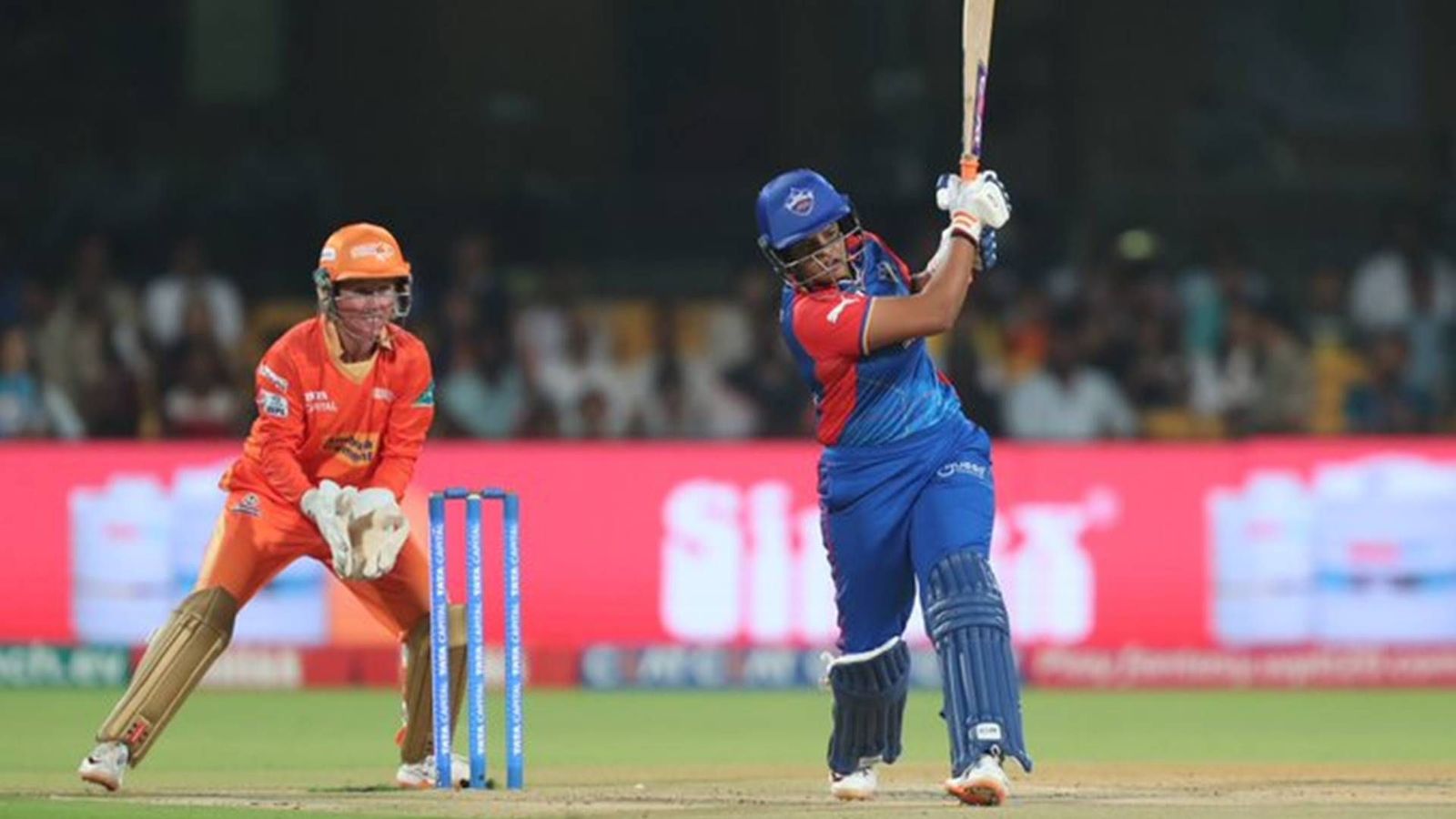 Shafali Verma’s 71 helps Delhi Capitals reach WPL 2024 final in style with 7-wicket win; Gujarat Giants finish at the bottom of table Shafali Verma hits a six against Gujarat Giants (Photo Courtesy: WPL, X)