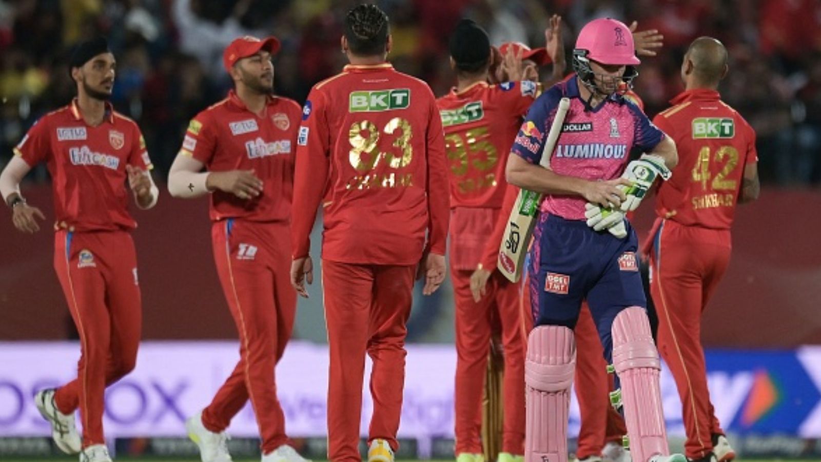 Punjab Kings part ways with batting legend ahead of IPL 2024, Sanjay Bangar given additional charge Punjab Kings' players celebrate in this frame. (Getty)