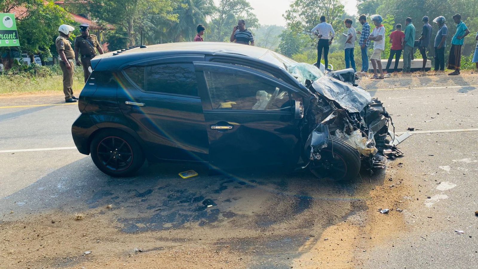 Ex-Sri Lanka star rushed to hospital after Rishabh Pant-like gruesome road accident, car badly destroyed after collision with lorry Ex-Sri Lanka star rushed to hospital after Rishabh Pant-like gruesome road accident, car badly destroyed after collision with lorry