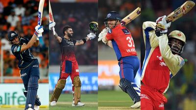 IPL Orange Cap Winners List: Batters with most runs in each edition of IPL from 2008 to 2023; check here (L-R) Gujarat Titans’ skipper Shubman Gill, Virat Kohli of RCB, David Warner of Delhi Capitals and former RCB batter Chris Gayle. (File Photo: Getty Images)