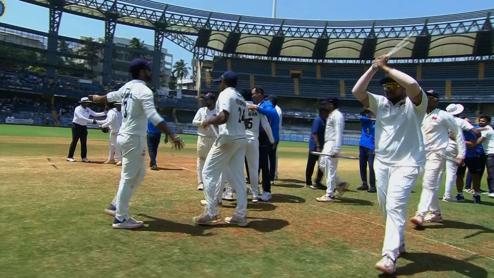 India star announces retirement after winning Ranji Trophy title for Mumbai, says 'It's a dream to start and finish on a high' Mumbai players celebrate after winning the Ranji Trophy 2023-2024 trophy. (BCCI)