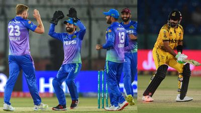Mohammad Rizwan's Multan Sultans make 4th straight PSL final after Babar Azam's sluggish knock backfires Peshawar Zalmi Multan Sultans' players celebrate the wicket of Peshawar Zalmi's Babar Azam during PSL match on March 14. (Getty)