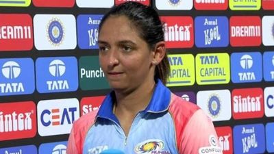 'When we lost my wicket, our batters couldn't hold their nerve': Harmanpreet Kaur blames middle-order batters for eliminator loss to RCB Harmanpreet Kaur during the post-match presentation (Screengrab: X)