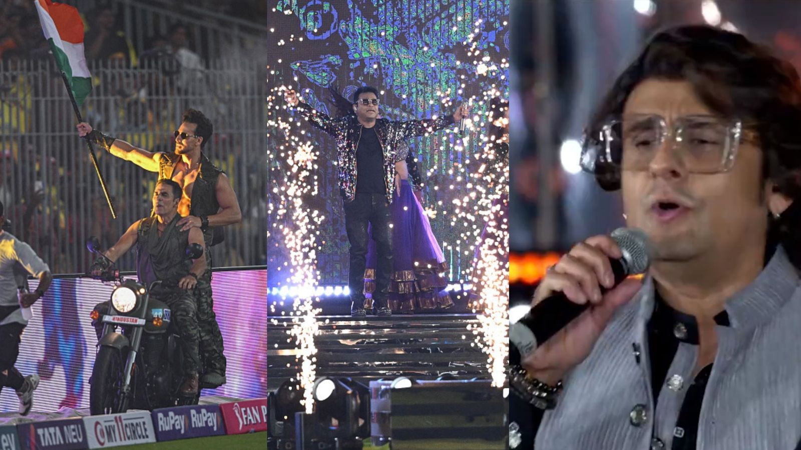 IPL 2024 Opening Ceremony: Akshay Kumar, Tiger Shroff, AR Rahman and Sonu Nigam light up Chepauk stadium IPL 2024 opening ceremony at the MA Chiambaram Stadium in Chennai. (Photo Courtesy: Twitter)