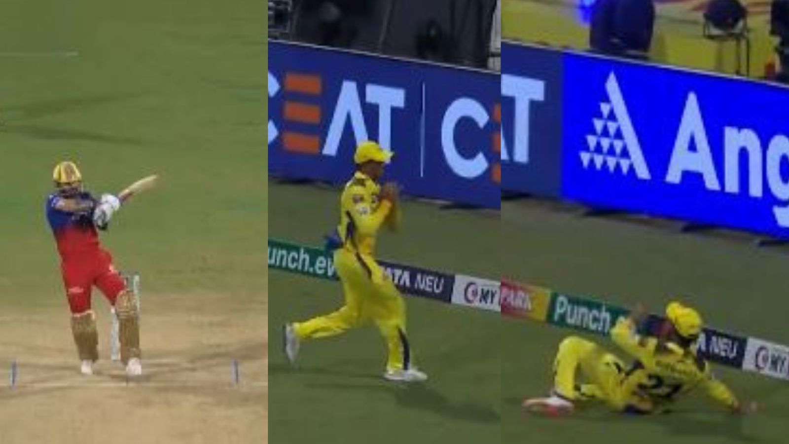 WATCH: Rachin Ravindra-Ajinkya Rahane duo executes perfect relay catch to get rid of King Kohli in CSK vs RCB drama WATCH: Rachin Ravindra-Ajinkya Rahane duo executes perfect relay catch to get rid of King Kohli in CSK vs RCB drama