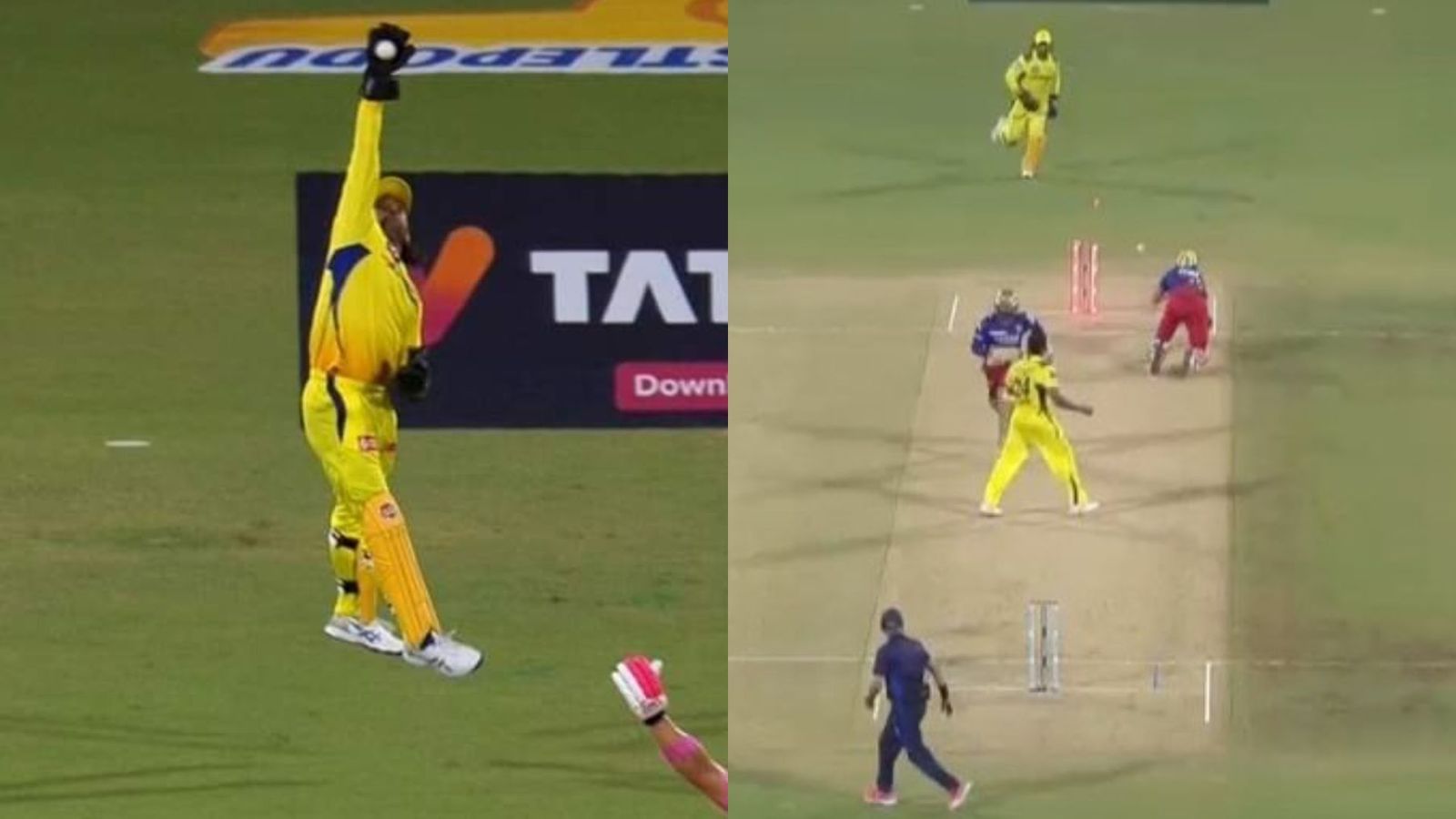 WATCH: At age 42, MS Dhoni's impeccable reflexes and glovework during CSK's match against RCB leaves fans in utter and complete awe WATCH: At age 42, MS Dhoni's impeccable reflexes and glovework during CSK's match against RCB leaves fans in utter and complete awe