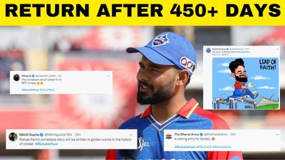 Welcome back, champion - Social media goes into overdrive over Rishabh Pant's return SportsTak