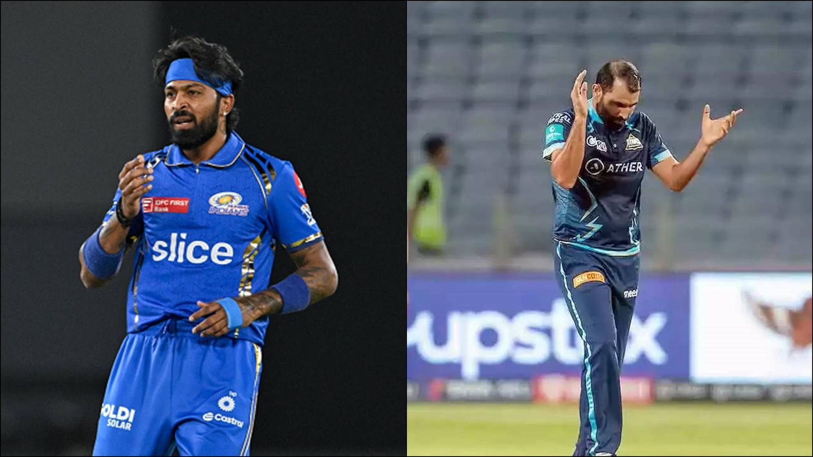 'You used to bat at no.3 for Gujarat': Mohammed Shami lashes out at ‘almost tailender’ Hardik Pandya for coming to bat at no.7 Hardik Pandya during the clash against Gujarat Titans; Mohammed Shami in the previous edition of IPL (Getty Images)