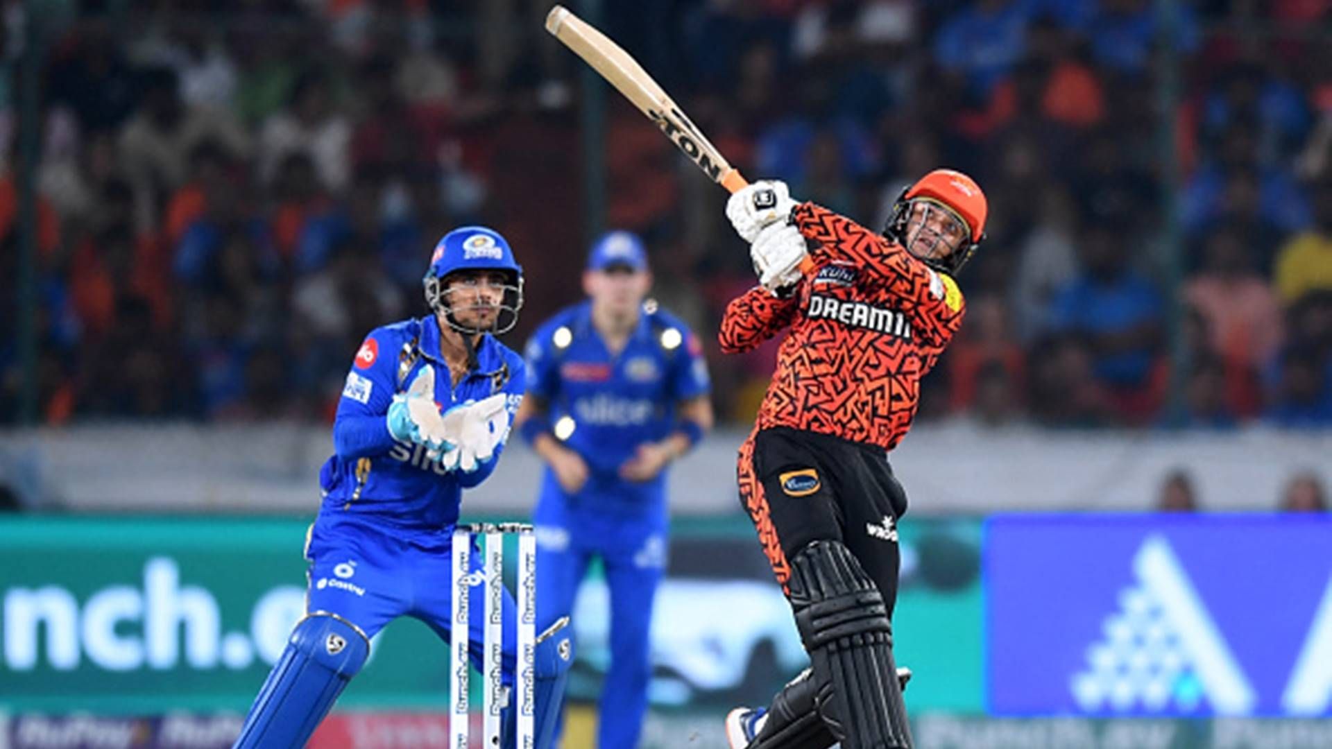 From most sixes to highest aggregate: List of all records created during SRH vs MI six-hitting extravaganza  Abhishek Sharma hits a six against Mumbai Indians (Getty Images)