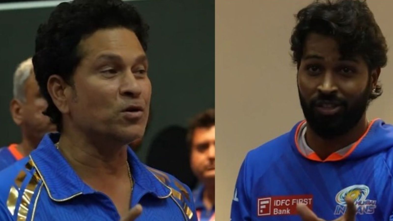 WATCH: Sachin Tendulkar and Hardik Pandya deliver morale-boosting speech to Mumbai Indians players in dressing room; video viral WATCH: Sachin Tendulkar and Hardik Pandya deliver morale-boosting speech to Mumbai Indians players in dressing room; video viral