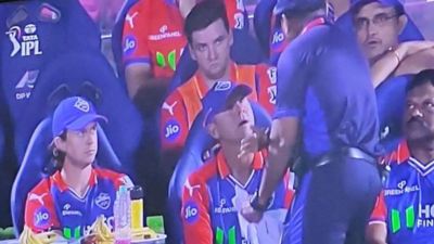 IPL 2024: Rajasthan Royals' alleged breach of overseas player limits during clash vs DC, here's what IPL rules say DC head coach Ricky Ponting and director of cricket Sourav Ganguly were seen arguing with the umpire over the number of RR’s overseas players. (Screengrab: X)